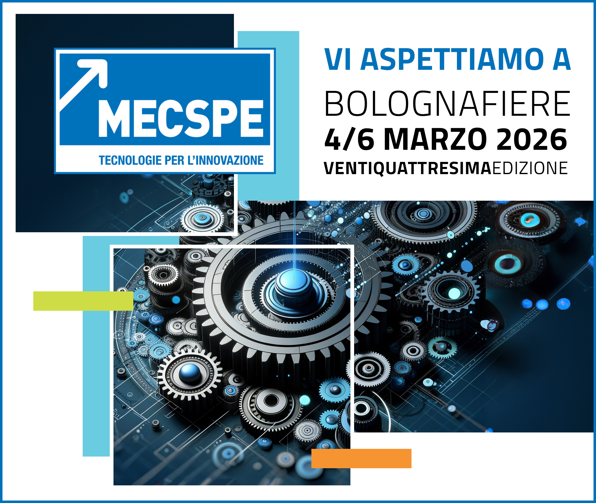 Dal 4 al 6 marzo a Bologna torna MECSPE 2026: tecnologie abilitanti, competenze e networking per il futuro del manifatturiero.    